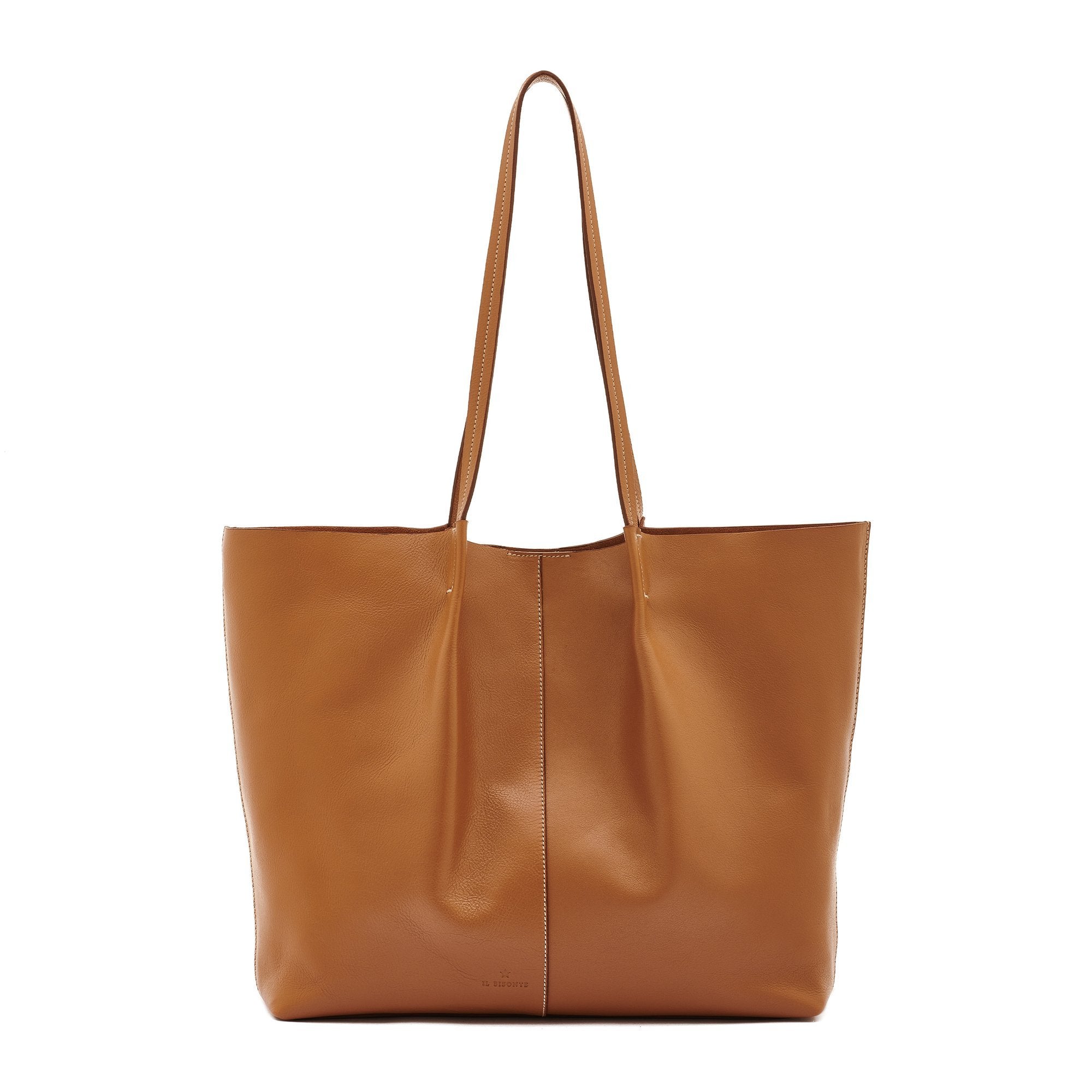 Nina | Sac fourre-tout pour femme en cuir couleur gianduia — 
front view
 — 1 of 8