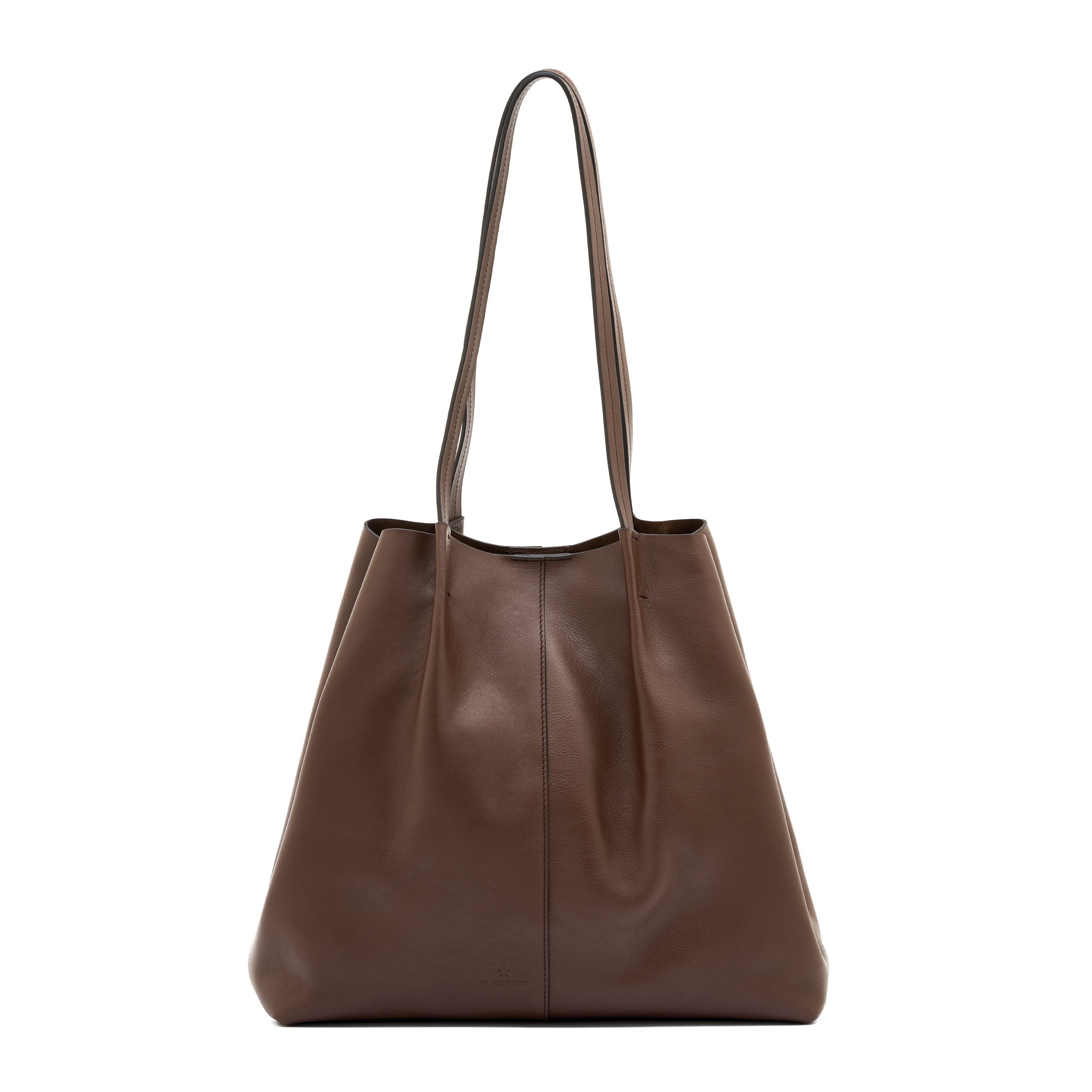 Nina | Sac fourre-tout pour femme en cuir couleur marron tabacco — 
back or detail view
 — 4 of 8