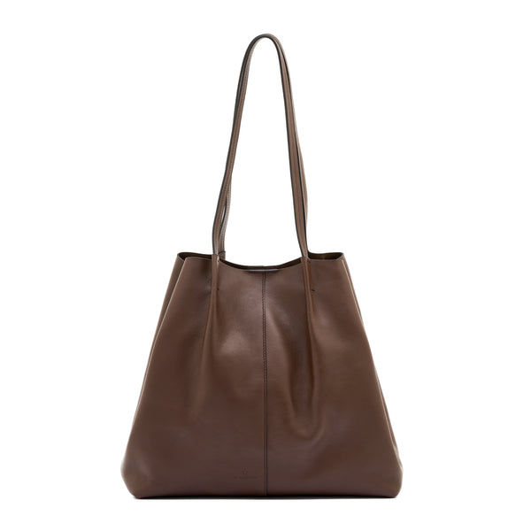 Nina | Sac fourre-tout pour femme en cuir couleur marron tabacco
