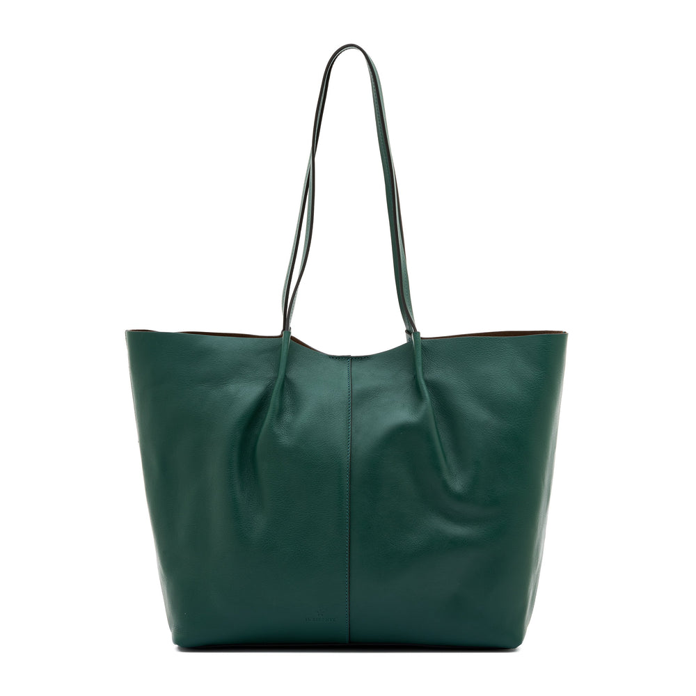 Nina | Shopping da donna in pelle colore verde oleandro — 
front view
 — 1 of 6