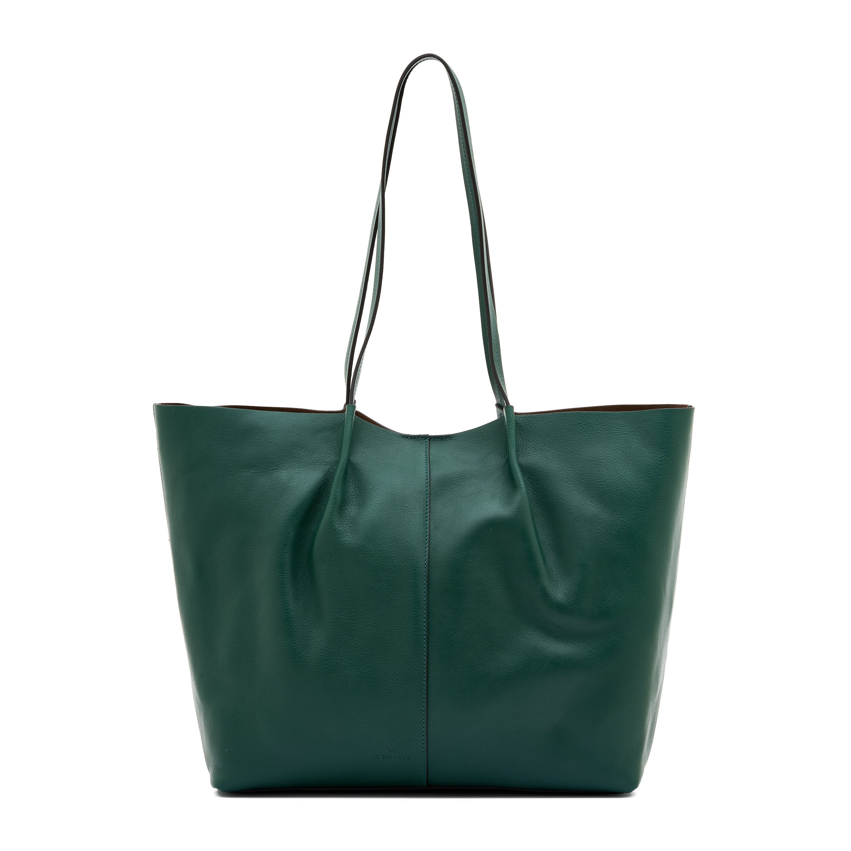 Nina | Shopping da donna in pelle colore verde oleandro — 
front view
 — 1 of 8
