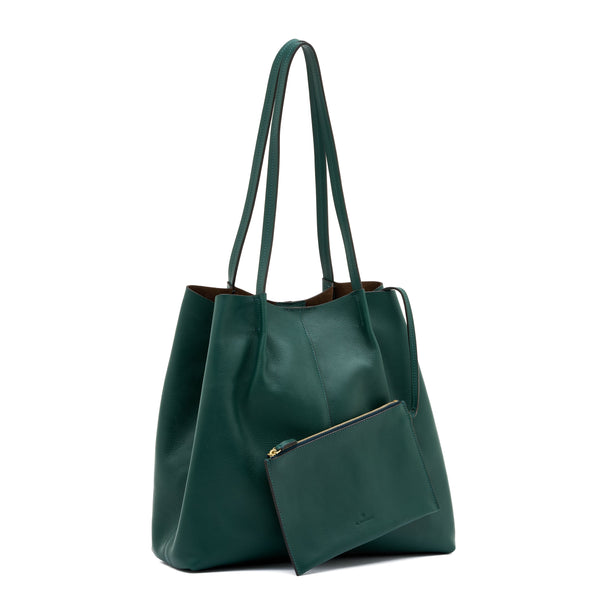 Nina | Shopping da donna in pelle colore verde oleandro