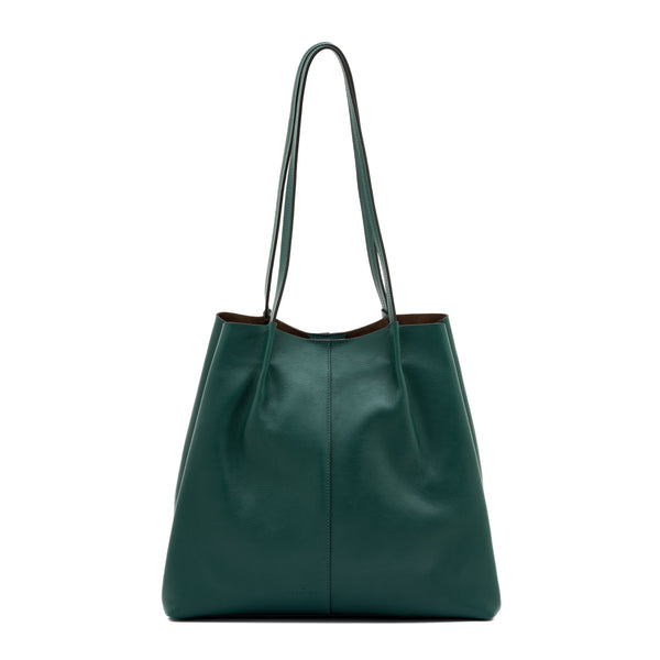 Nina | Shopping da donna in pelle colore verde oleandro