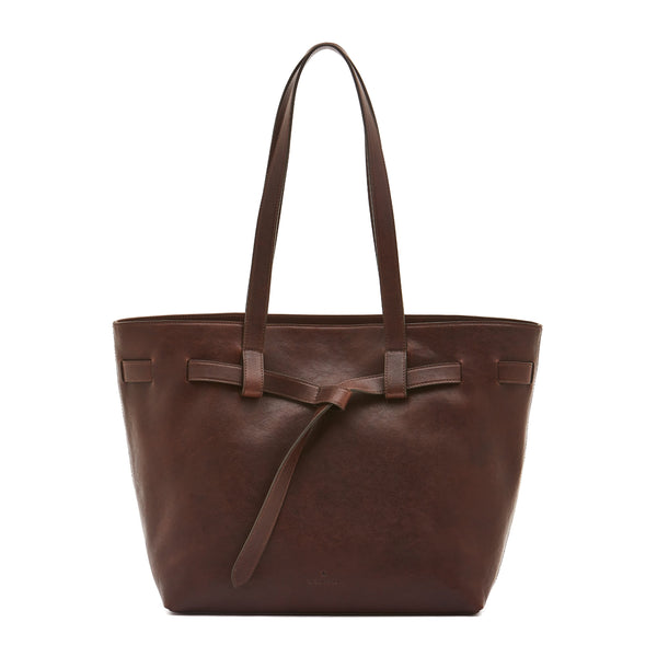 Elisa | Women's tote bag in vintage leather color coffee