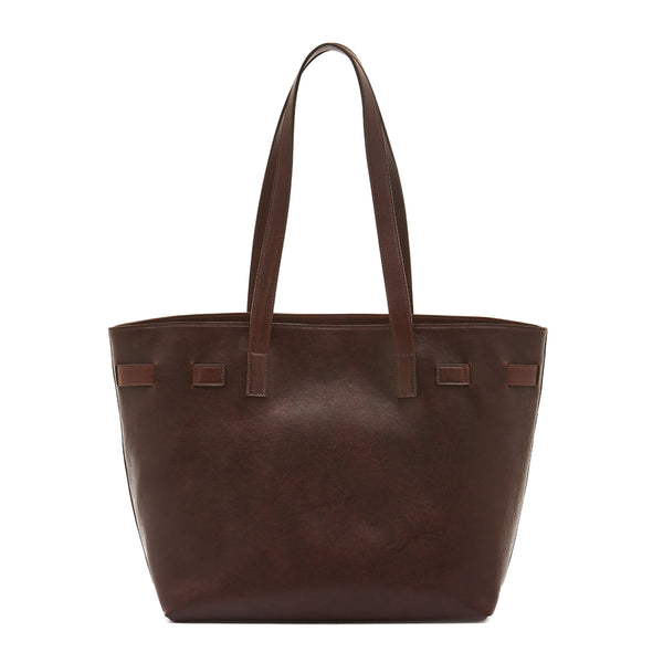 Elisa | Women's tote bag in vintage leather color coffee