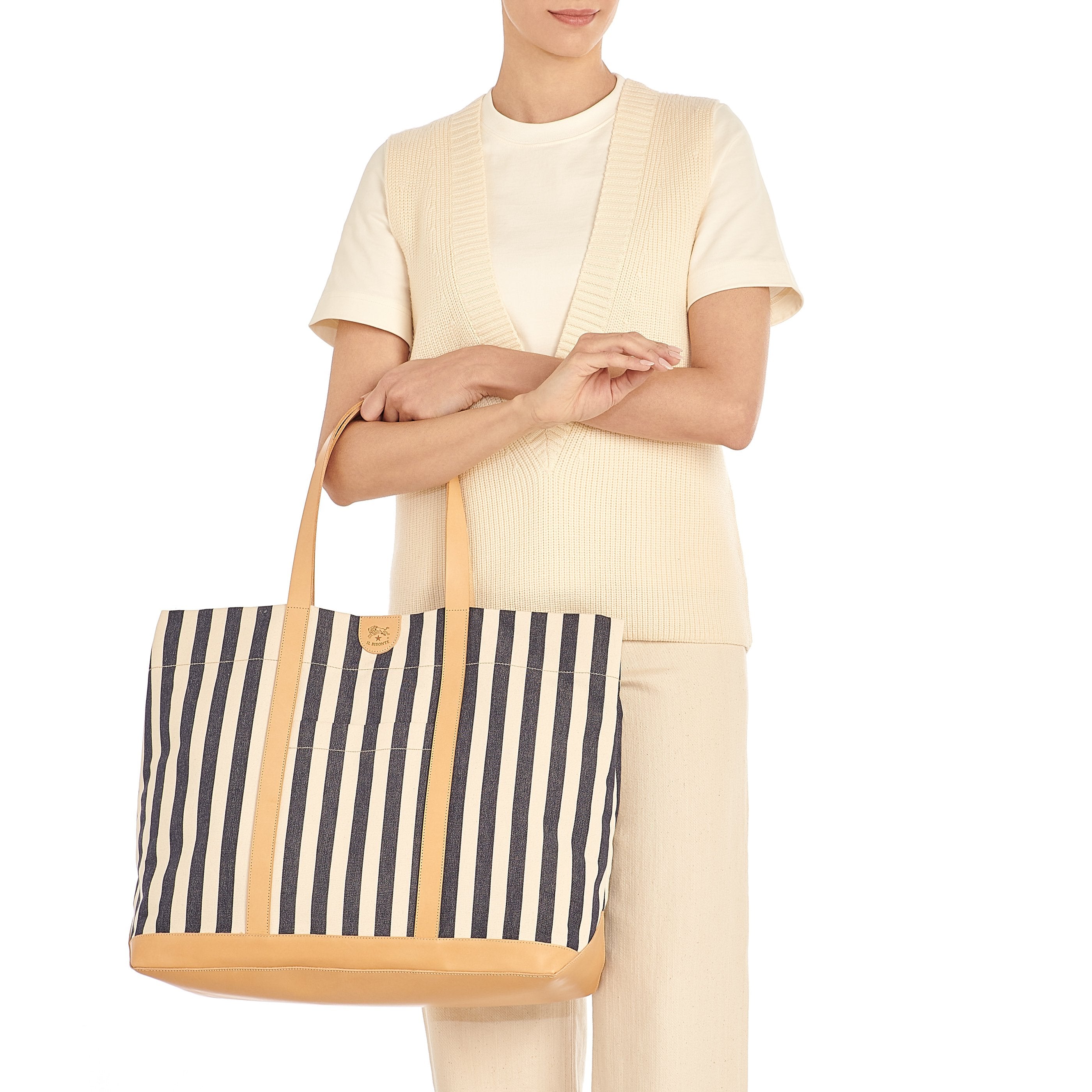 Women's tote bag in fabric color multicolor