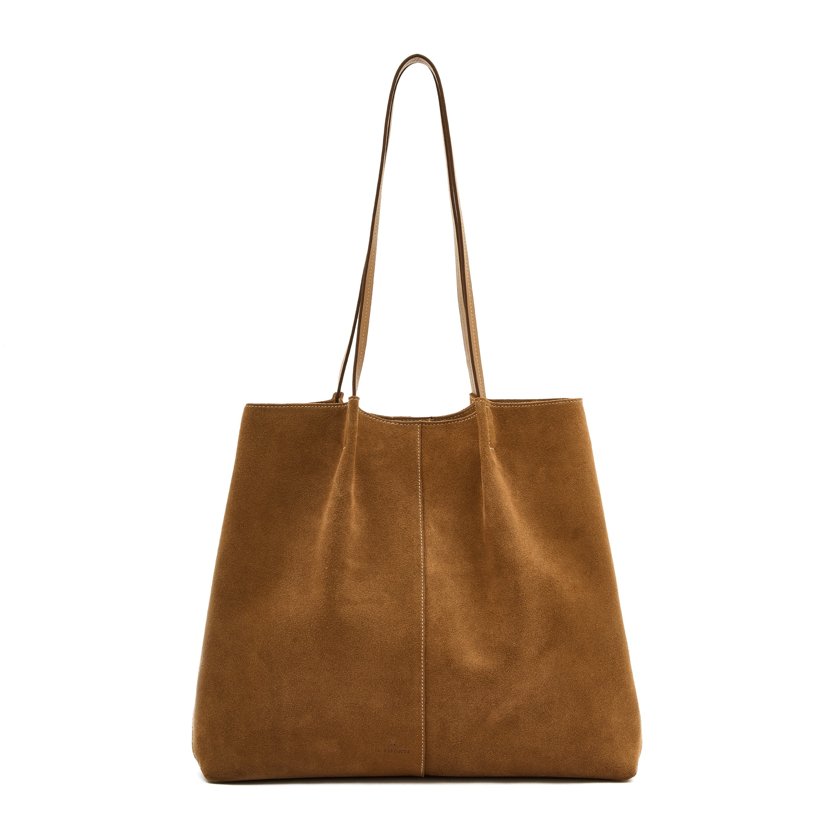 Nina | Sac fourre-tout pour femme en suede couleur gianduia