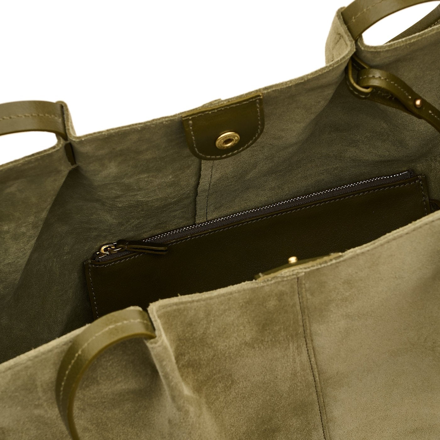 Nina | Shopping da donna in suede colore bamboo