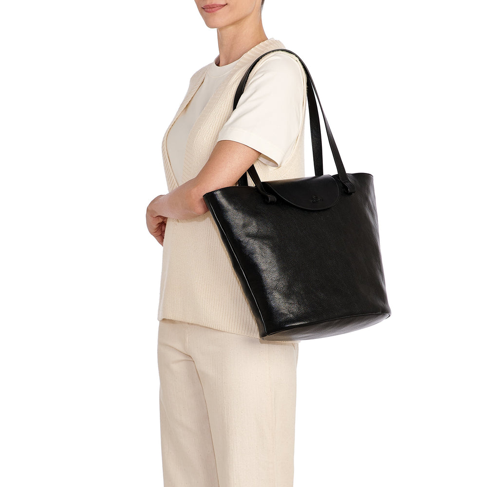 Linea 1978 | Shopping da donna in pelle colore nero