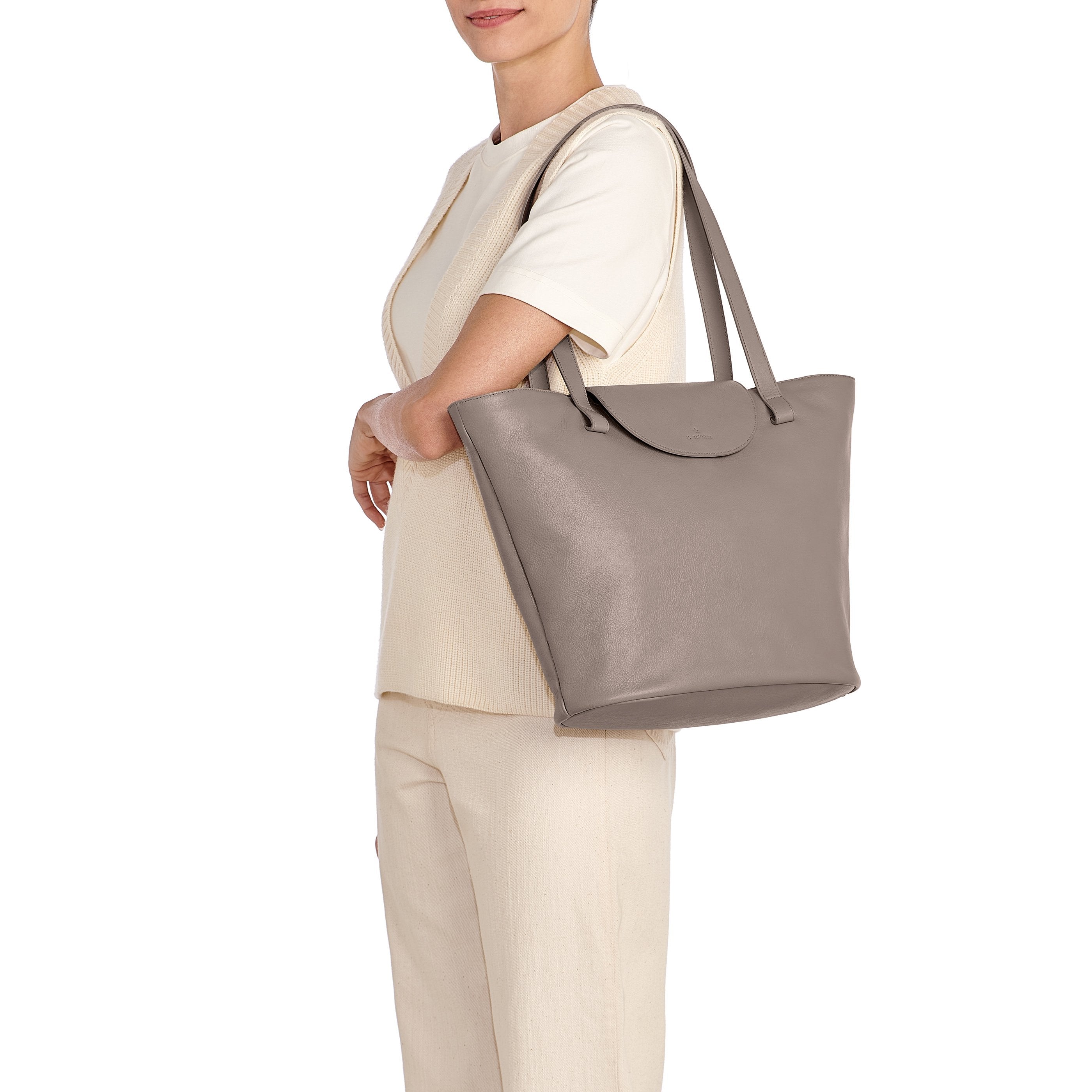 Linea 1978 | Shopping da donna in pelle colore beige vasari