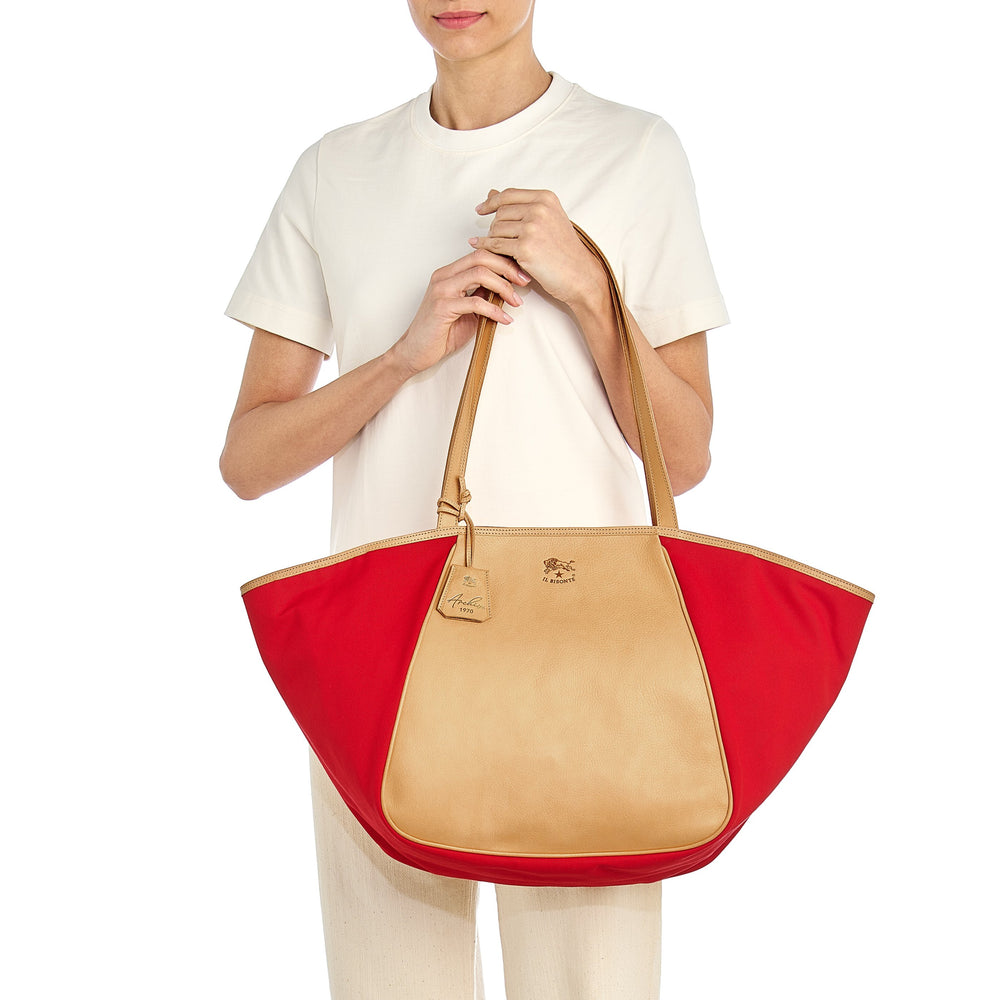 Archive 1970 | Women's tote bag in fabric color red