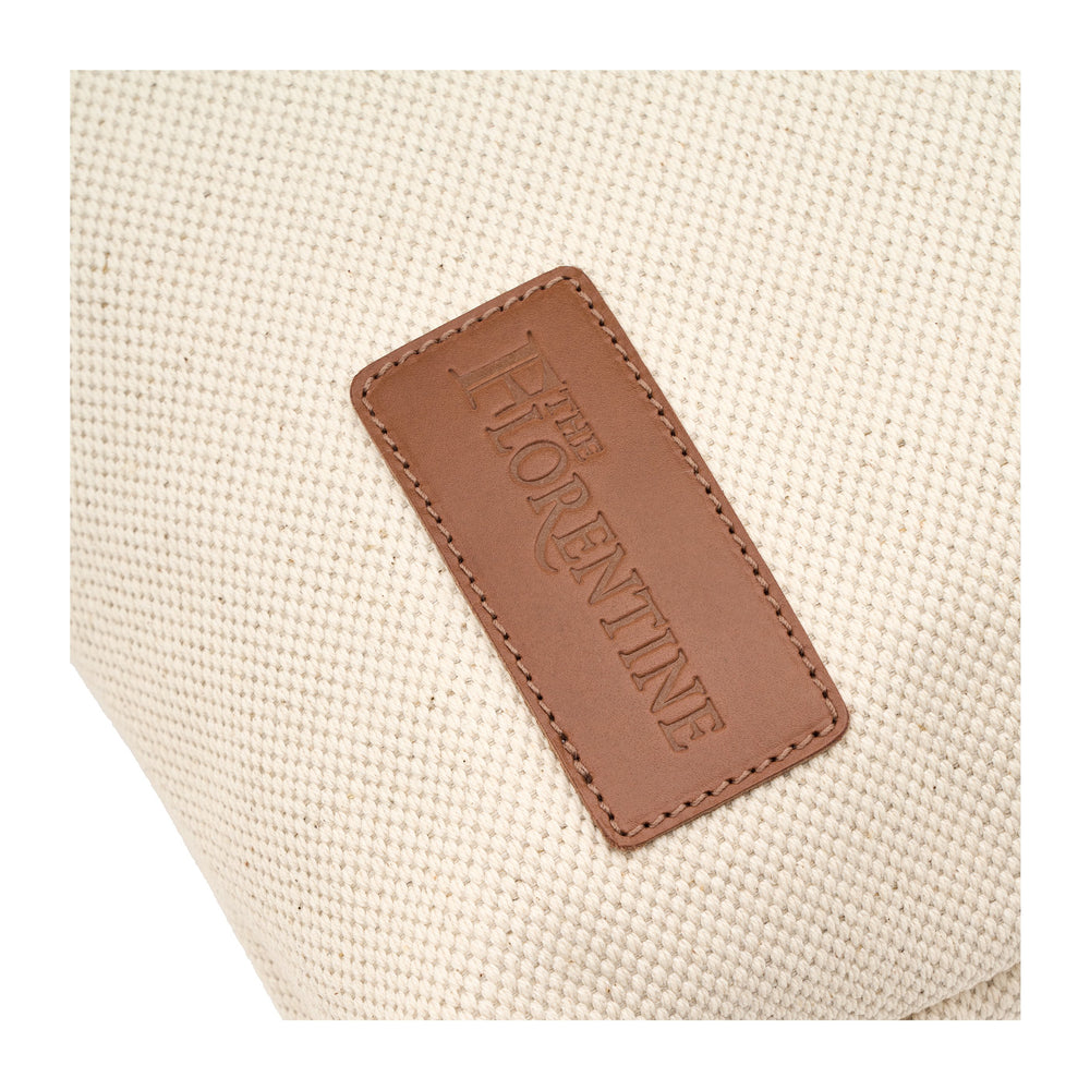 The Florentine Bag | Sac fourre-tout  couleur naturel/chocolat — 
back or detail view
 — 3 of 4