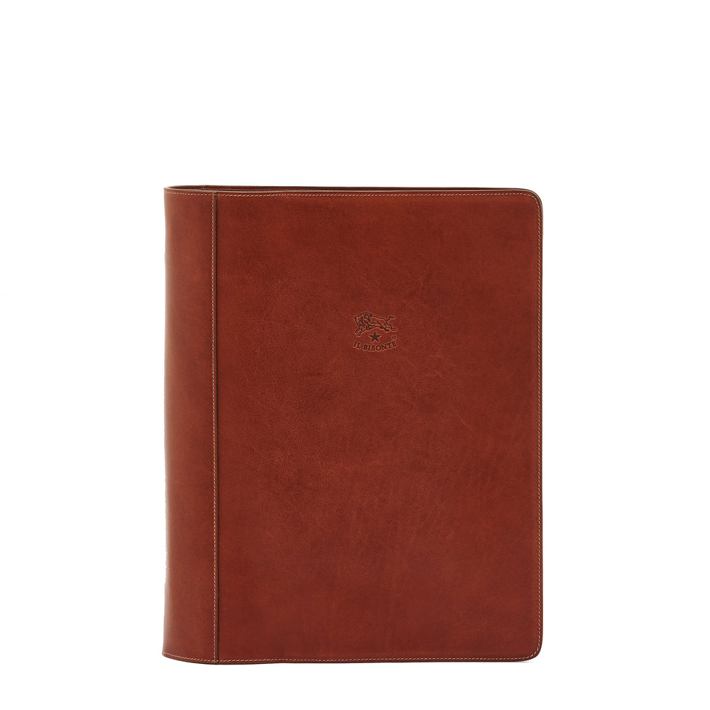 Script With Ring Bind Script binder 3 rings in vintage leather color sepia – Il Bisonte