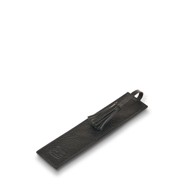Home | Bookmark in leather color black