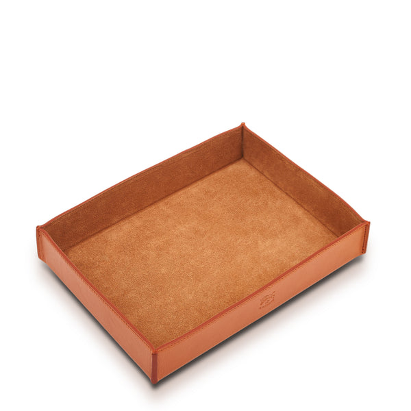 Home | Valet tray in leather color caramel