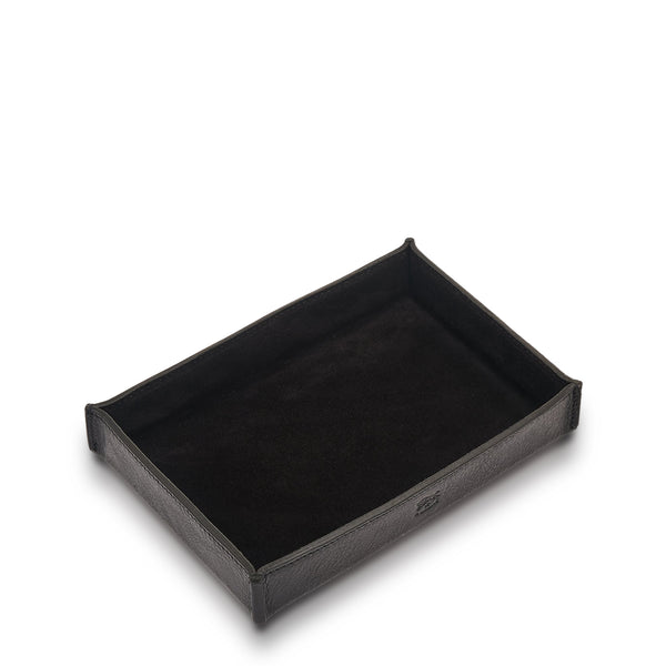 Home | Valet tray in leather color black