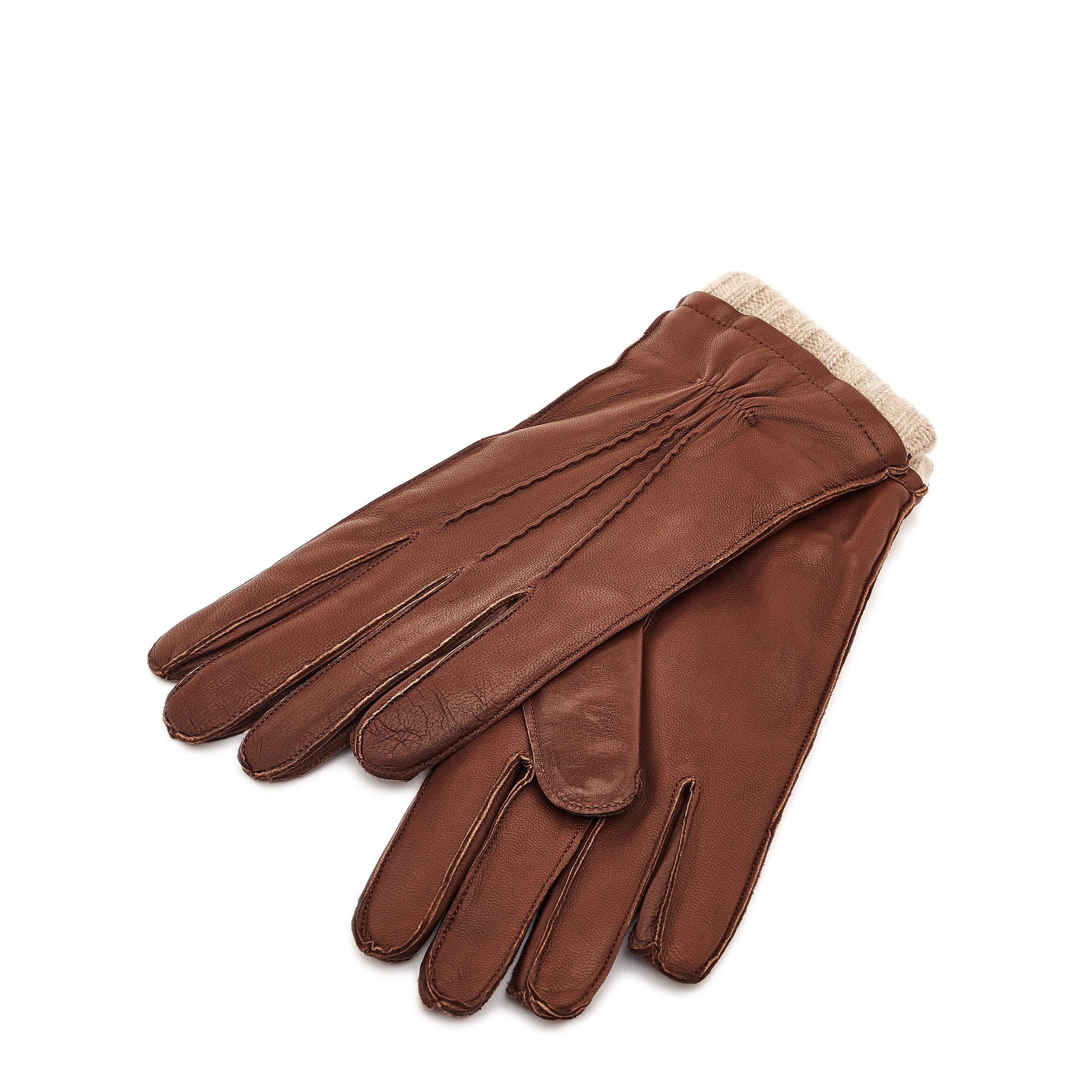 Il bisonte gloves | Guanti da uomo in pelle colore marrone