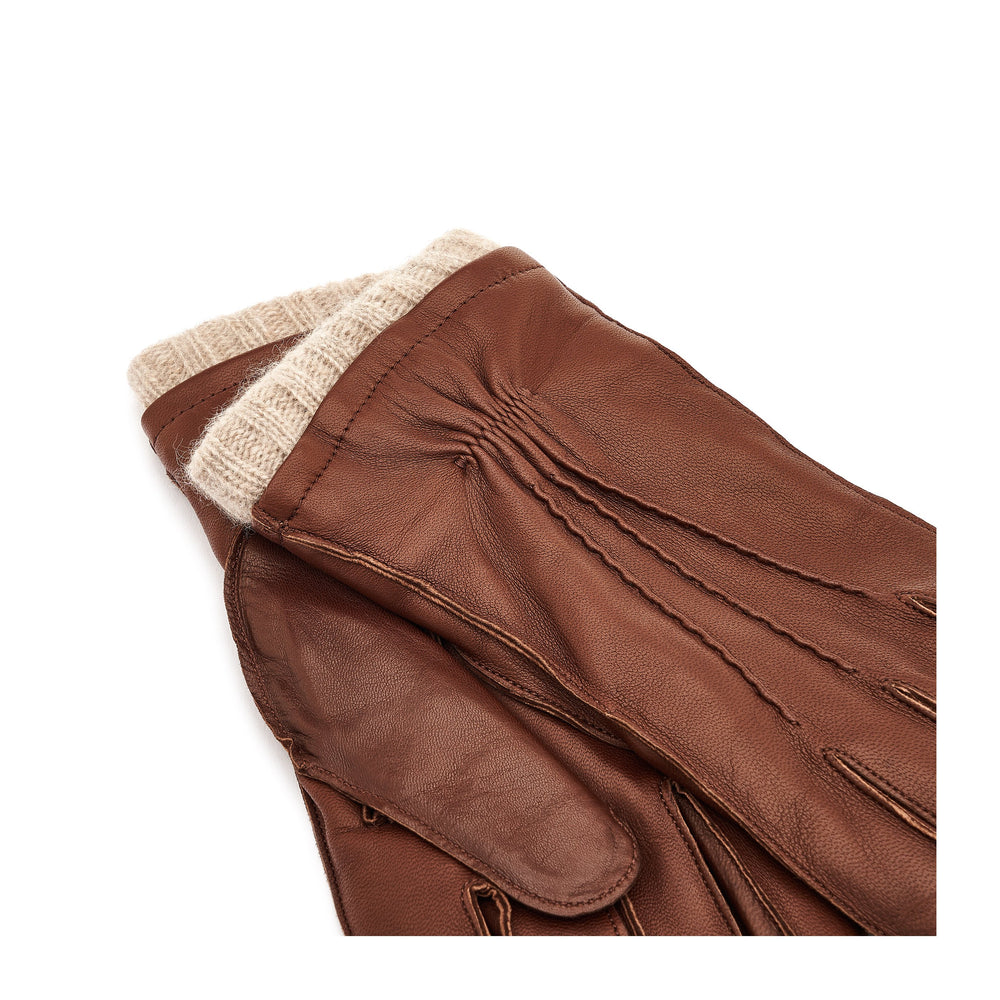 Il bisonte gloves | Guanti da uomo in pelle colore marrone