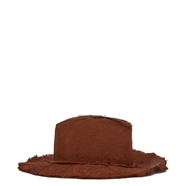 Vieste | Hat in fabric color chocolate