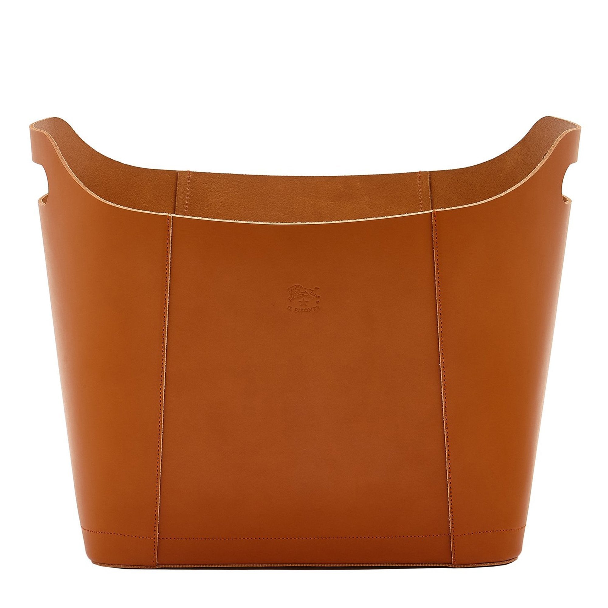 Home | Magazine rack in leather color caramel – Il Bisonte