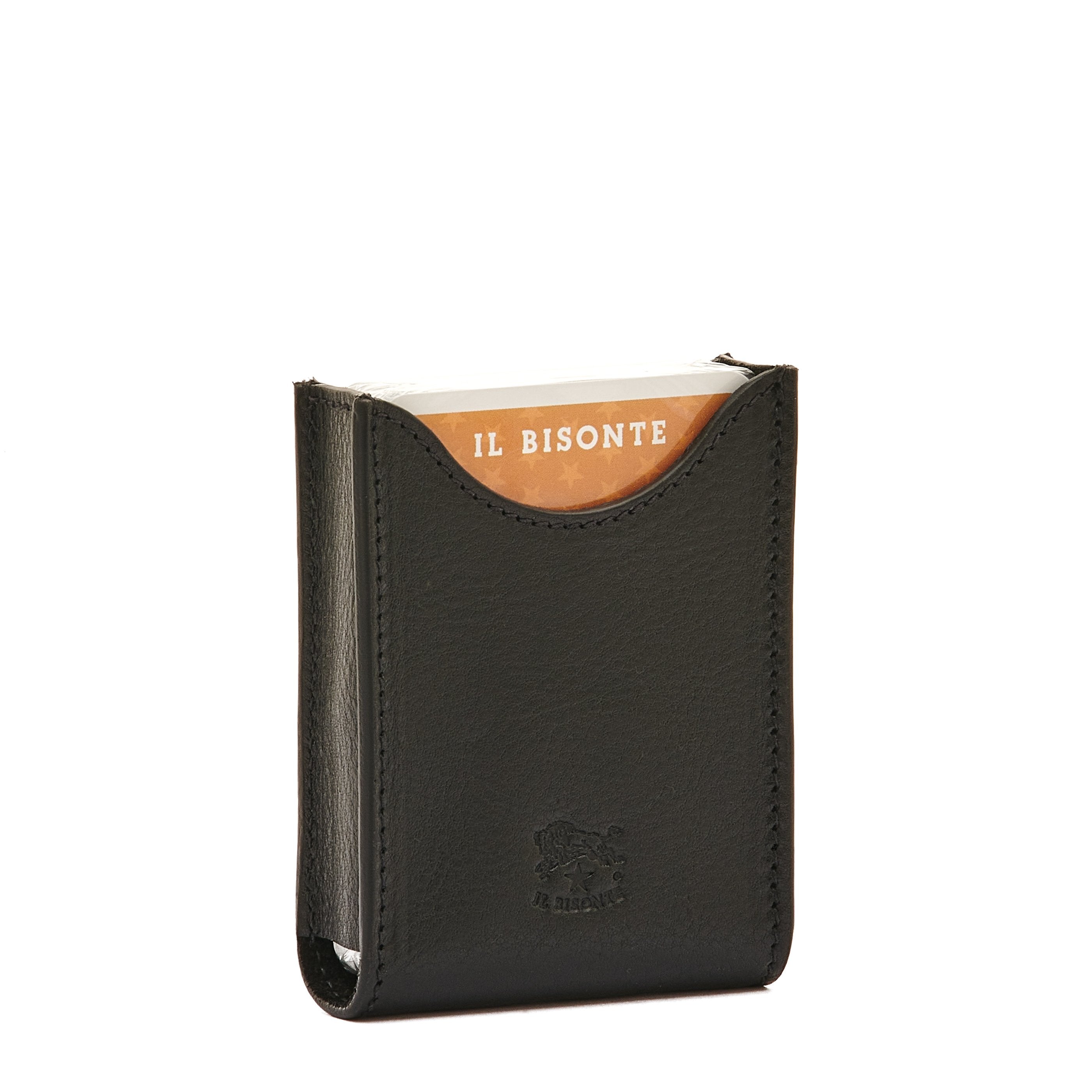 Home | Single Deck Playing Card Holder in leather color black Il Bisonte Home | Single Deck Playing Card Holder in leather color black Il Bisonte