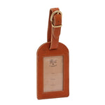 Travel | Luggage tag in calf leather color caramel
