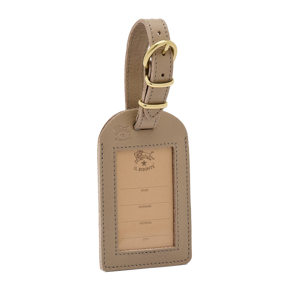 Travel | Luggage tag in leather color beige vasari