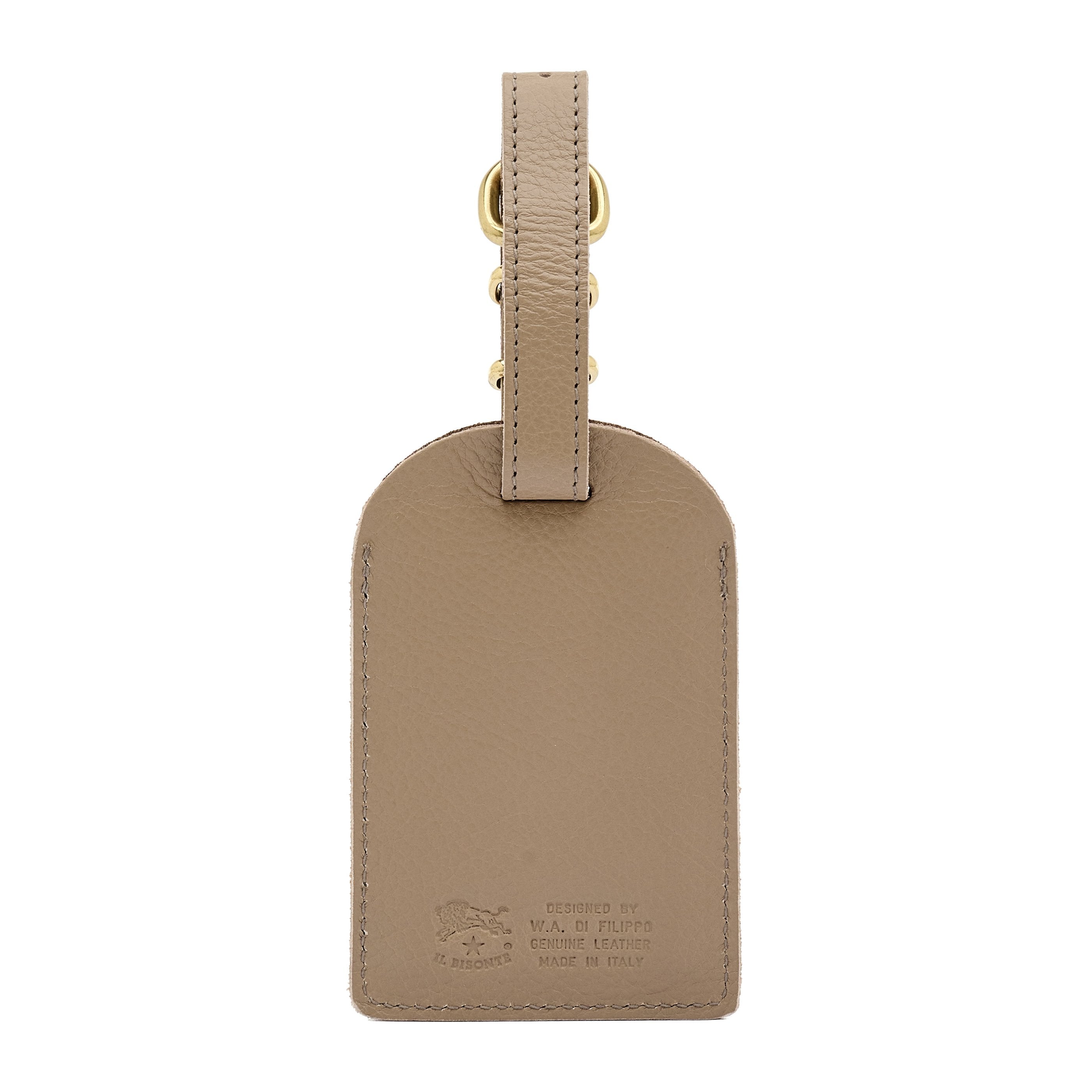 Travel | Luggage tag in leather color beige vasari