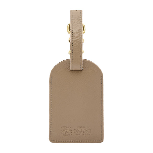 Travel | Luggage tag in leather color beige vasari