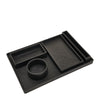 Canteen  tray 02 | Home accessory in leather color black