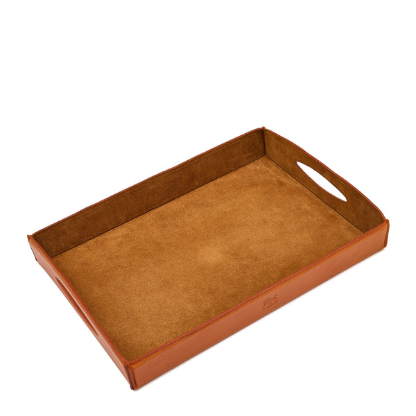 Home | Home accessory in leather color caramel