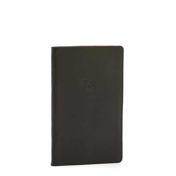 Note book in leather color black