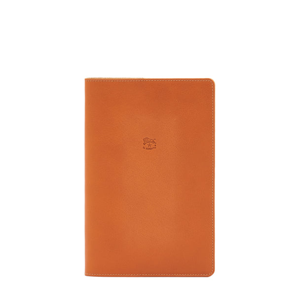 Note book in leather color caramel