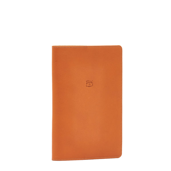 Note book in leather color caramel