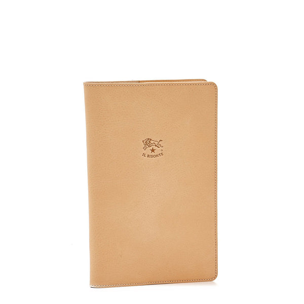 Note book in leather color natural