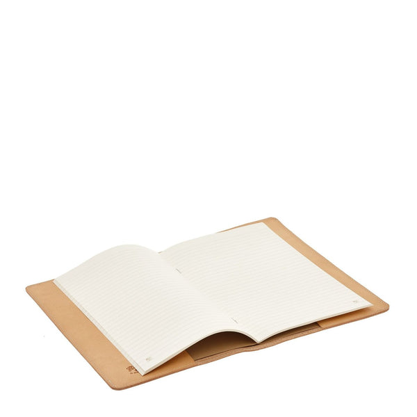 Note book in leather color natural