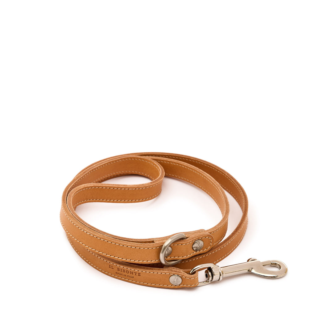 Pet collection | Guinzaglio per cani in pelle colore naturale