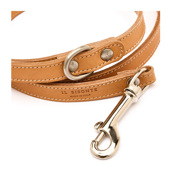 Pet collection | Guinzaglio per cani in pelle colore naturale