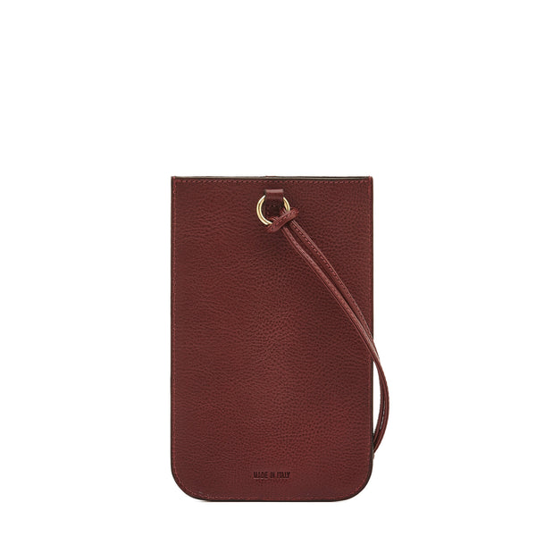 Tessa | Women's i-tech accessory in leather color black cherry
