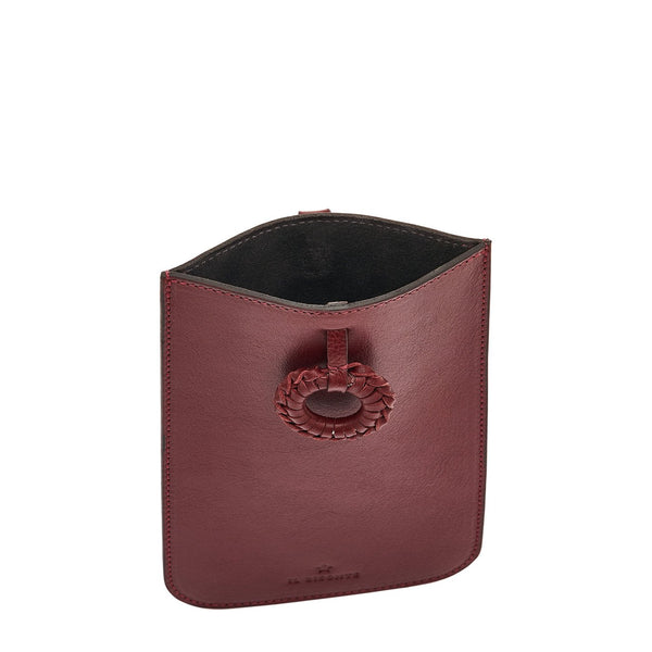 Tessa | Women's i-tech accessory in leather color black cherry