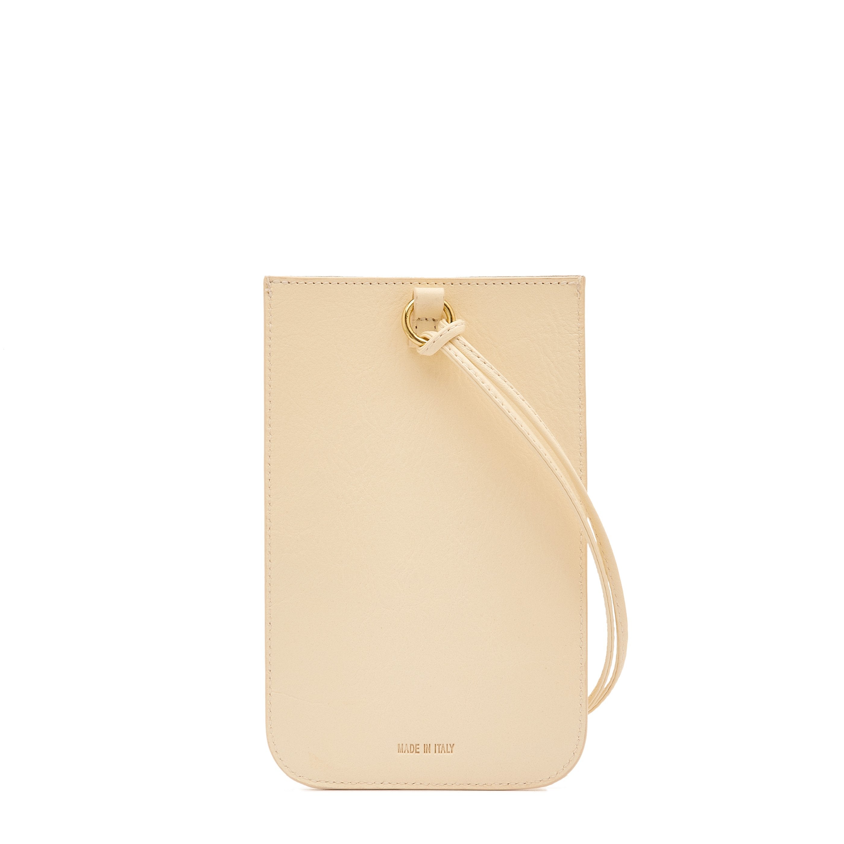 Tessa | Women's i-tech accessory in leather color milk — 
back or detail view
 — 4 of 6
