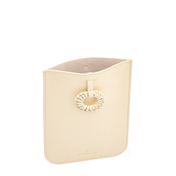 Tessa | Women's i-tech accessory in leather color milk