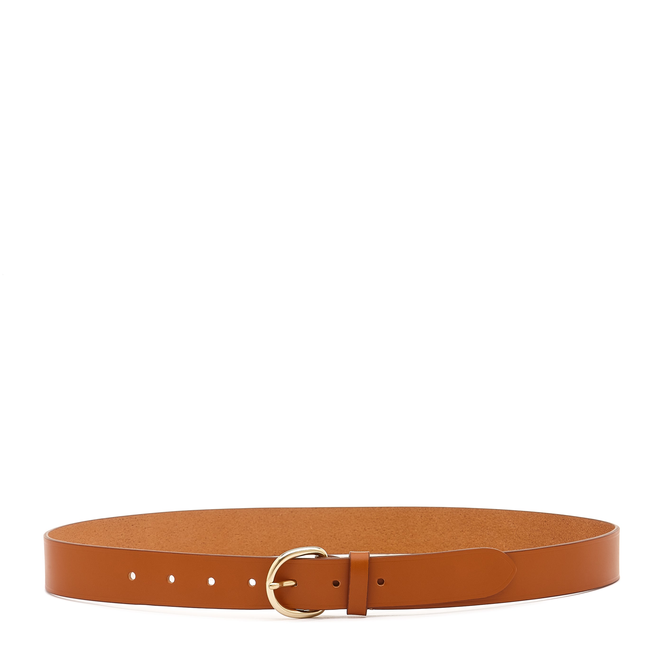 Belt in leather color caramel