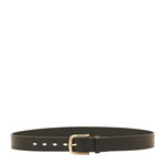 Men's belt in leather color black
