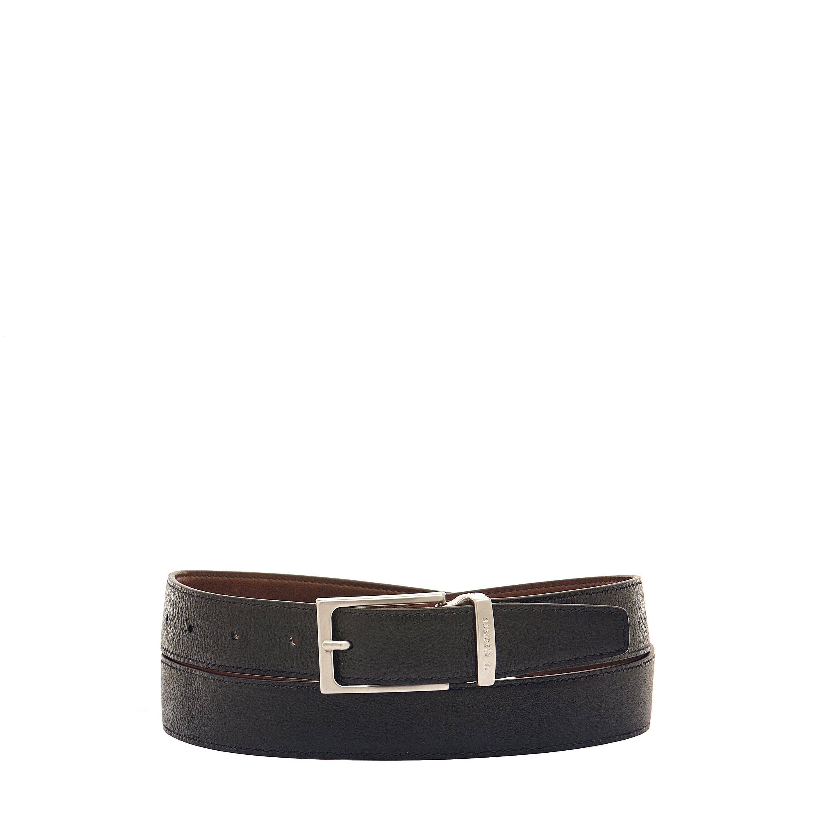 Cestello | Men's Belt in Vintage Leather color Coffee / Black