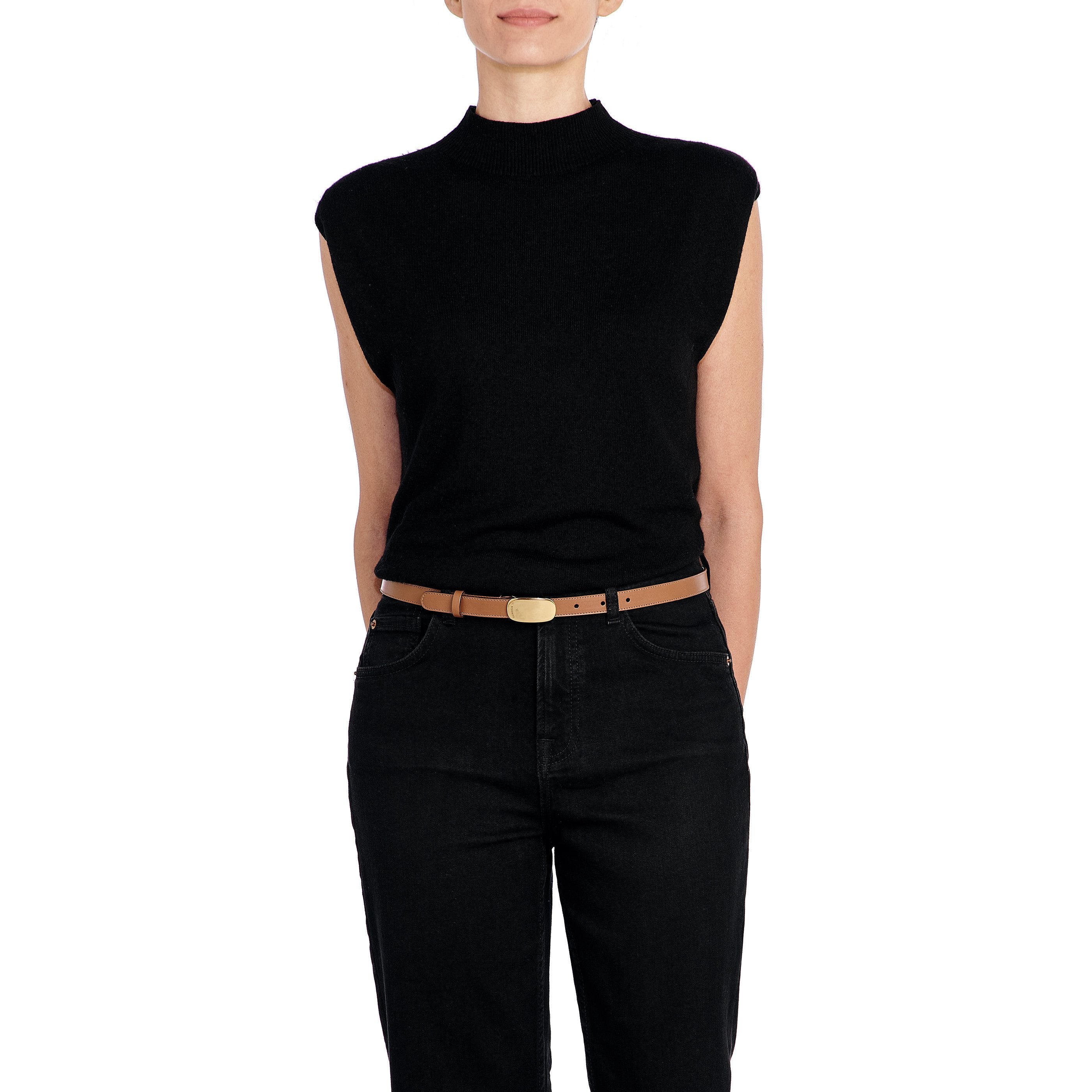 Atelier | Women's belt in leather color chocolate