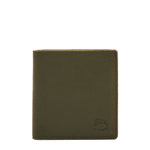 Albinia | Men's bi-fold wallet in vintage leather color forest