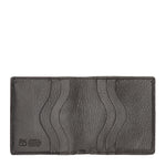 Albinia | Men's bi-fold wallet in calf leather color black