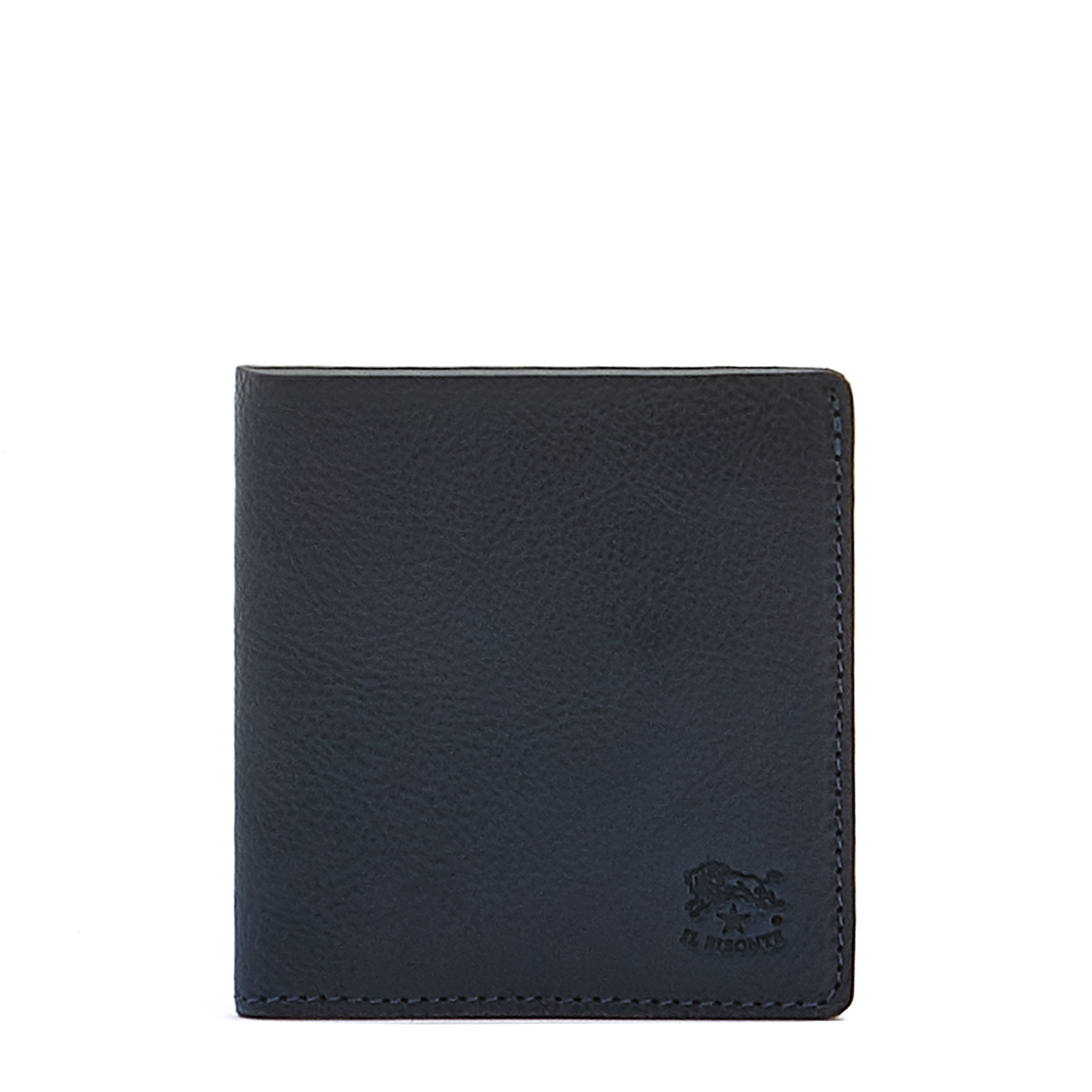 Albinia | Men's bi-fold wallet in calf leather color blue
