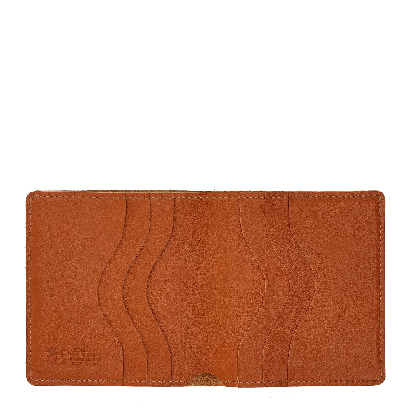 Albinia | Men's bi-fold wallet in calf leather color caramel